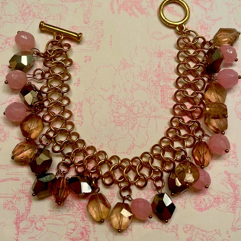 Charm Chainmail Beaded Bracelet